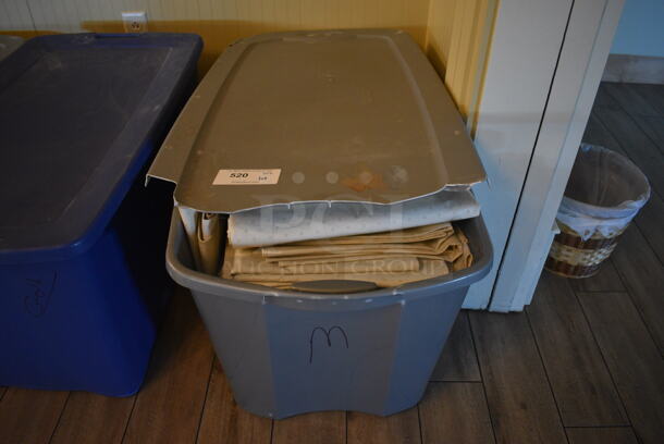 ALL ONE MONEY! Lot of Gray Poly Bin of Tablecloths! (main dining room) - Image 5 of 5
