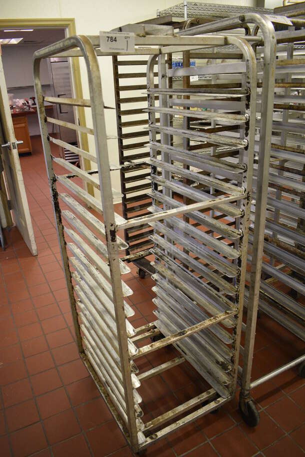 Metal Commercial Pan Transport Rack on Commercial Casters. 20.5x26x64. (bakery kitchen) - Image 2 of 4