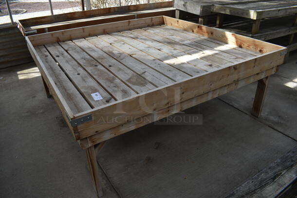 Wooden Stand. BUYER MUST REMOVE. 72.5x72.5x28.5. (greenhouse)