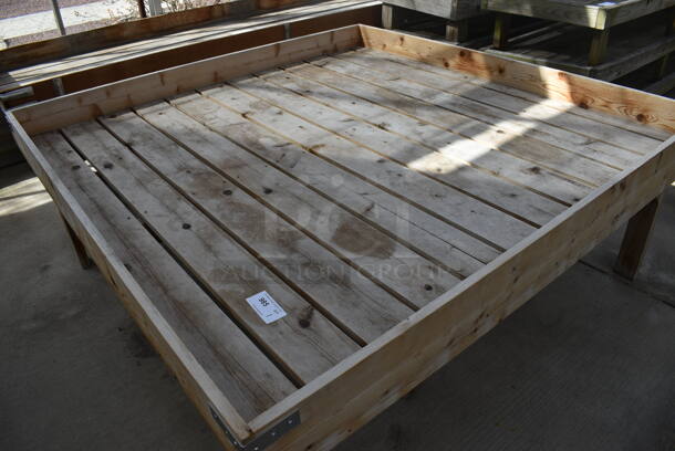 Wooden Stand. BUYER MUST REMOVE. 72.5x72.5x28.5. (greenhouse) - Image 2 of 3