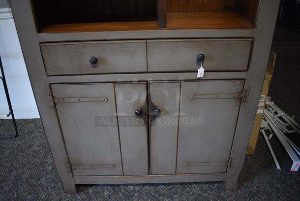 BRAND NEW! Wooden Coffee Bar Hutch w/ Drawer and 2 Doors. 45x20x78. (garden center) - Image 5 of 7