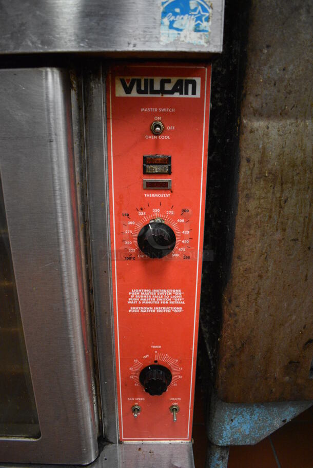2 Vulcan Model VC6GD-9 ENERGY STAR Stainless Steel Commercial Natural Gas Powered Full Size Convection Ovens w/ View Through Doors, Metal Oven Racks and Thermostatic Controls. 40.5x37x70. 2 Times Your Bid! Unit Was In Working Condition When Restaurant Closed.  (kitchen) - Image 9 of 11