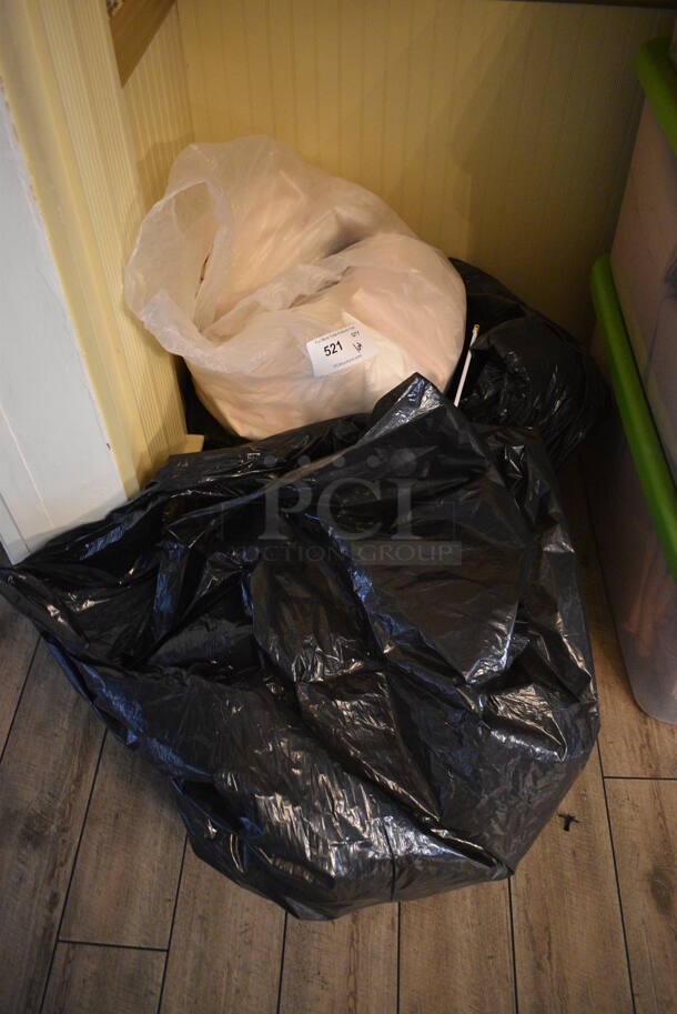 ALL ONE MONEY! Lot of 3 Bags of Fabric Including Curtains and Tablecloths! (main dining room) - Image 4 of 4