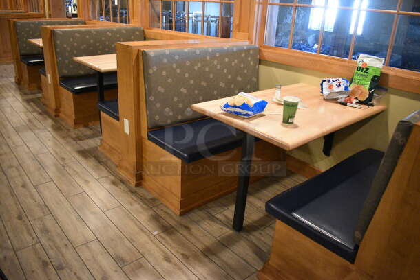 ALL ONE MONEY! Lot of Six Single Sided Booths. Does Not Include Tables. BUYER MUST REMOVE. 48x24x42. (employee breakroom) - Image 8 of 8