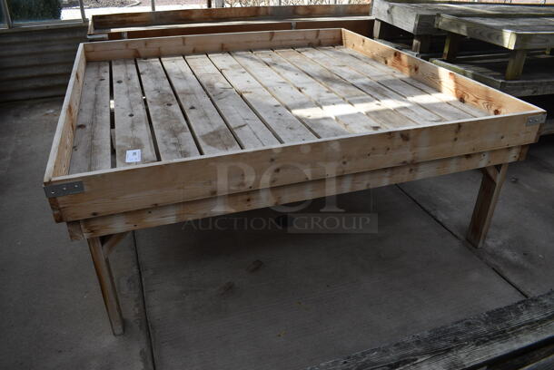 Wooden Stand. BUYER MUST REMOVE. 72.5x72.5x28.5. (greenhouse) - Image 3 of 3