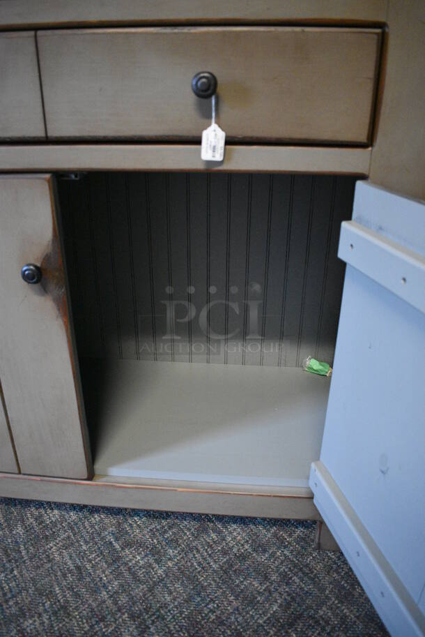 BRAND NEW! Wooden Coffee Bar Hutch w/ Drawer and 2 Doors. 45x20x78. (garden center) - Image 7 of 7