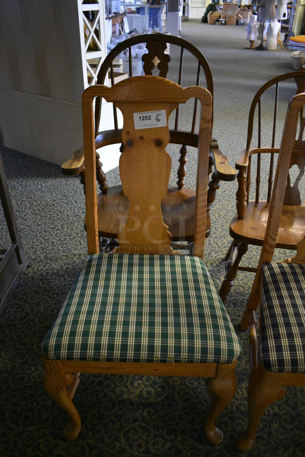 4 Various Wooden Chairs. Includes 20x19x40. 4 Times Your Bid! (yellow clothing store) - Image 2 of 4