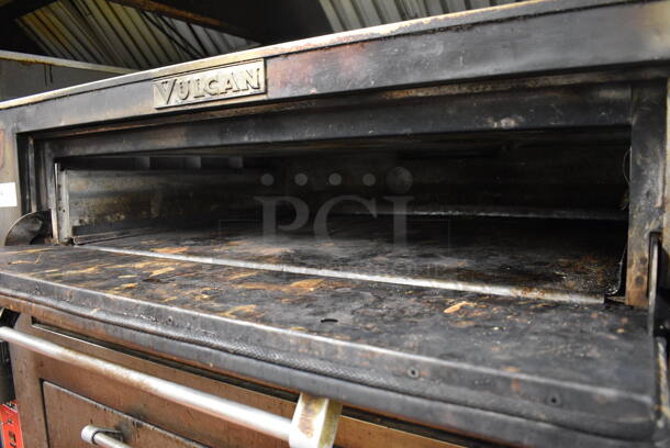 2 Vulcan Stainless Steel Commercial Natural Gas Powered Pizza Ovens. Model 7018A1 and 7019A1. 50,000 BTU. 60x42x65. 2 Times Your Bid! Unit Was In Working Condition When Restaurant Closed. (kitchen) - Image 5 of 9
