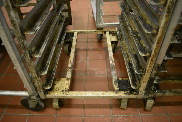 Metal Commercial Pan Transport Rack w/ Top Guide For Rack Oven on Commercial Casters. 20.5x26x70. (bakery kitchen) - Image 4 of 4