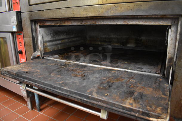 2 Vulcan Stainless Steel Commercial Natural Gas Powered Pizza Ovens. Model 7018A1 and 7019A1. 50,000 BTU. 60x42x65. 2 Times Your Bid! Unit Was In Working Condition When Restaurant Closed. (kitchen) - Image 6 of 9