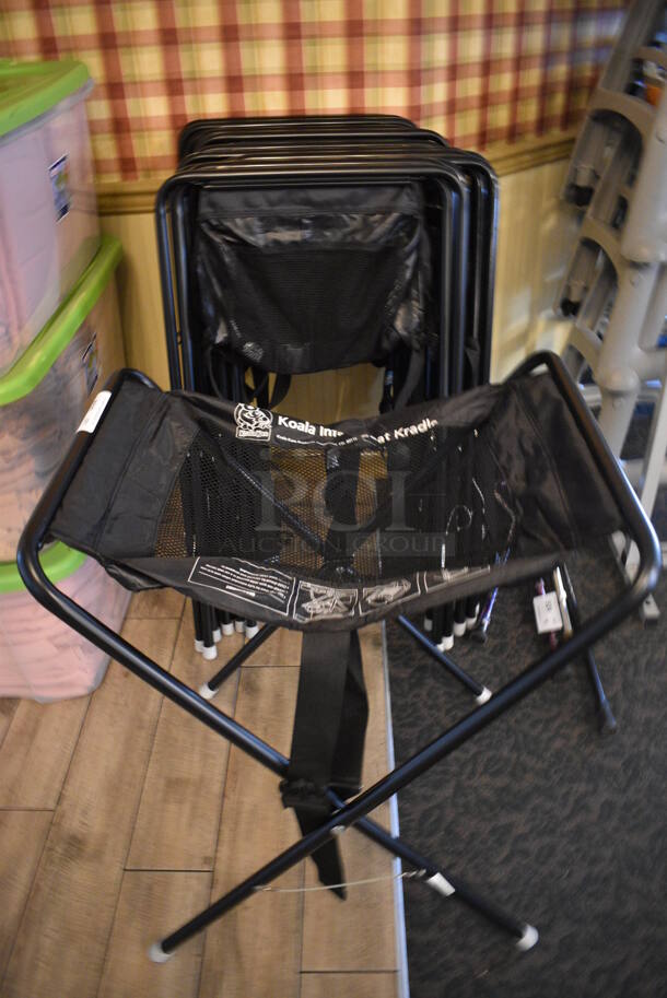 12 Koala Kare Black Metal Car Seat Kradles. 20x25x30. 12 Times Your Bid! (main dining room)