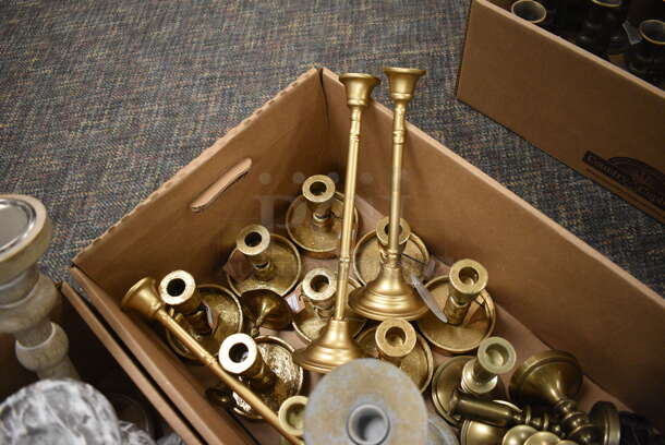 ALL ONE MONEY! Lot of 2 Boxes of Various Candle Stick Holders! (garden center) - Image 3 of 5