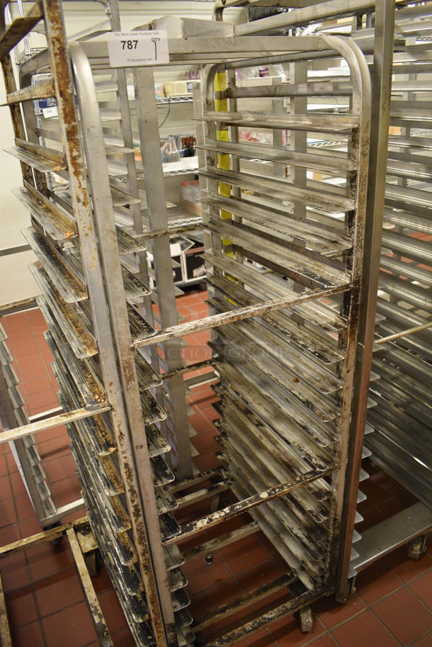 Metal Commercial Pan Transport Rack on Commercial Casters. 20.5x26x64. (bakery kitchen) - Image 2 of 4