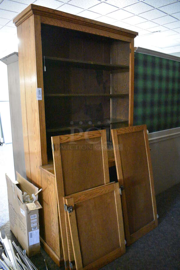 Wooden Hutch w/ Shelves. 52x27x90. (garden center) - Image 2 of 5