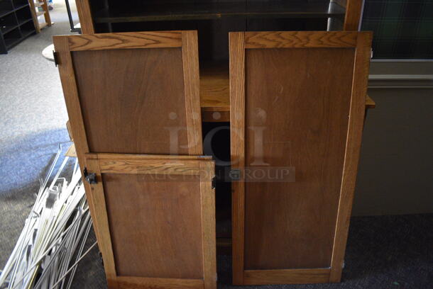 Wooden Hutch w/ Shelves. 52x27x90. (garden center) - Image 4 of 5