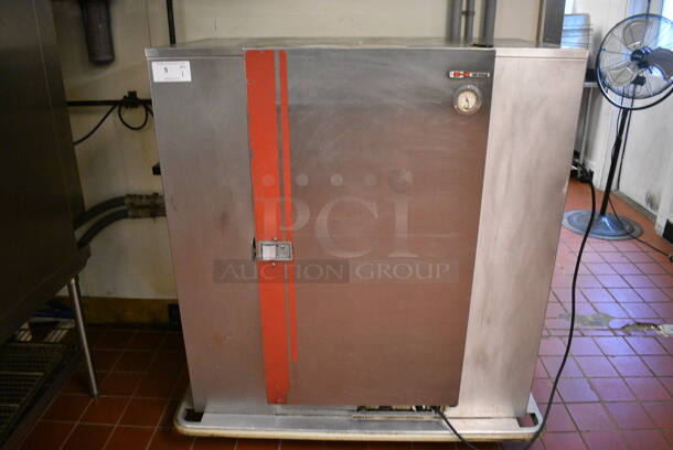 Carter Hoffmann Stainless Steel Commercial Electric Powered Warming Holding Cabinet on Commercial Casters. 125 Volts, 1 Phase. 50x31x53. Unit Was In Working Condition When Restaurant Closed. (kitchen) - Image 1 of 10