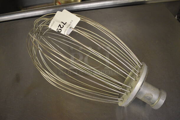 30C Metal Commercial 30 Quart Whisk Attachment for Hobart Mixer. 8.5x8.5x16. (bakery kitchen)