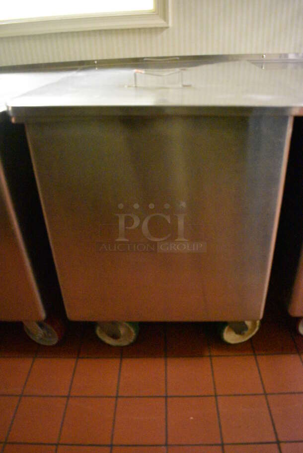 Stainless Steel Commercial Washing Bin w/ Lid on Commercial Casters. 27.5x36x36. (kitchen hallway) - Image 5 of 5