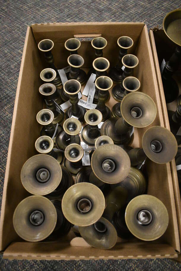 ALL ONE MONEY! Lot of 2 Boxes of Various Candle Stick Holders and Candle Holders! (garden center) - Image 3 of 5