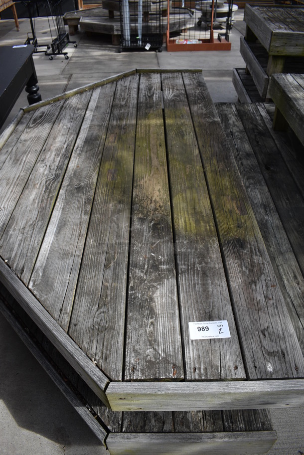 2 Wooden Stands. BUYER MUST REMOVE. 89x43.5x12. 2 Times Your Bid! (greenhouse) - Image 3 of 3