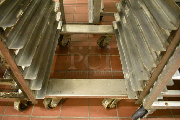 Metal Commercial Pan Transport Rack w/ Top Guide For Rack Oven on Commercial Casters. 20.5x26x69. (bakery kitchen) - Image 4 of 5