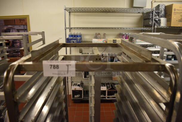 Metal Commercial Pan Transport Rack w/ Top Guide For Rack Oven on Commercial Casters. 20.5x26x69. (bakery kitchen) - Image 5 of 5