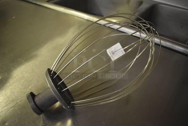 Metal Commercial Whisk Attachment for Hobart Mixer. Appears To Be 30 Quart. 9x9x16. (bakery kitchen)