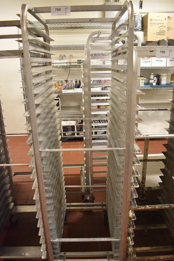 Metal Commercial Pan Transport Rack on Commercial Casters. 20.5x26x71. (bakery kitchen)