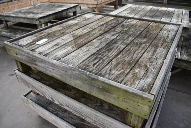 3 Wooden Stand. BUYER MUST REMOVE. 48x48x12. 3 Times Your Bid! (greenhouse) - Image 3 of 4