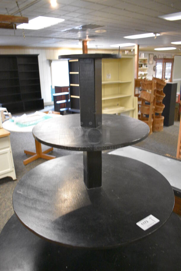 Black Wooden 3 Tier Display Rack. 48x48x70. (garden center) - Image 2 of 3