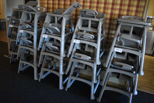 3 Rubbermaid Gray Poly High Chairs on Commercial Casters. 22x23x31. 3 Times Your Bid! (main dining room) - Image 6 of 6