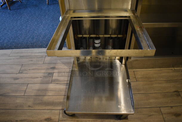Stainless Steel Commercial Dish Caddy Cart w/ 2 Plate Return Wells on Commercial Casters. 21x34x40. (main dining room - side drink kitchen) - Image 5 of 6