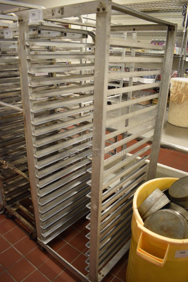 Metal Commercial Pan Transport Rack on Commercial Casters. 22.5x26x64. (bakery kitchen) - Image 3 of 4