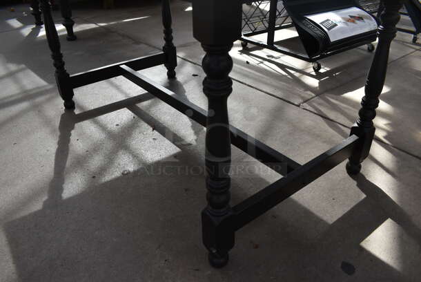 Black Wooden Table. 60x30x29. (greenhouse) - Image 3 of 4