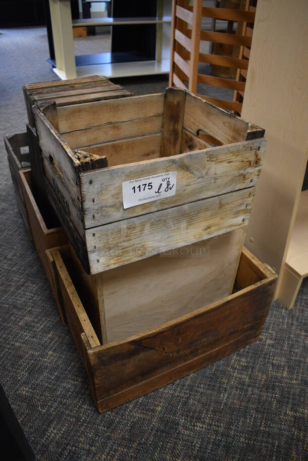 ALL ONE MONEY! Lot of 8 Wooden Crates! Includes 15x13x9. (garden center) - Image 4 of 4