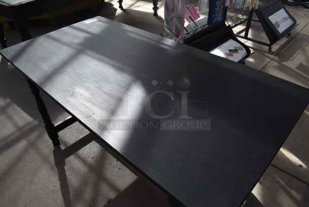 Black Wooden Table. 60x30x29. (greenhouse) - Image 4 of 4