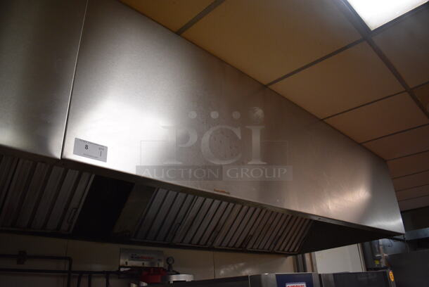 9.25' Stainless Steel Commercial Grease Hood w/ Filters. BUYER MUST REMOVE. 111x48x26. (kitchen) - Image 2 of 5