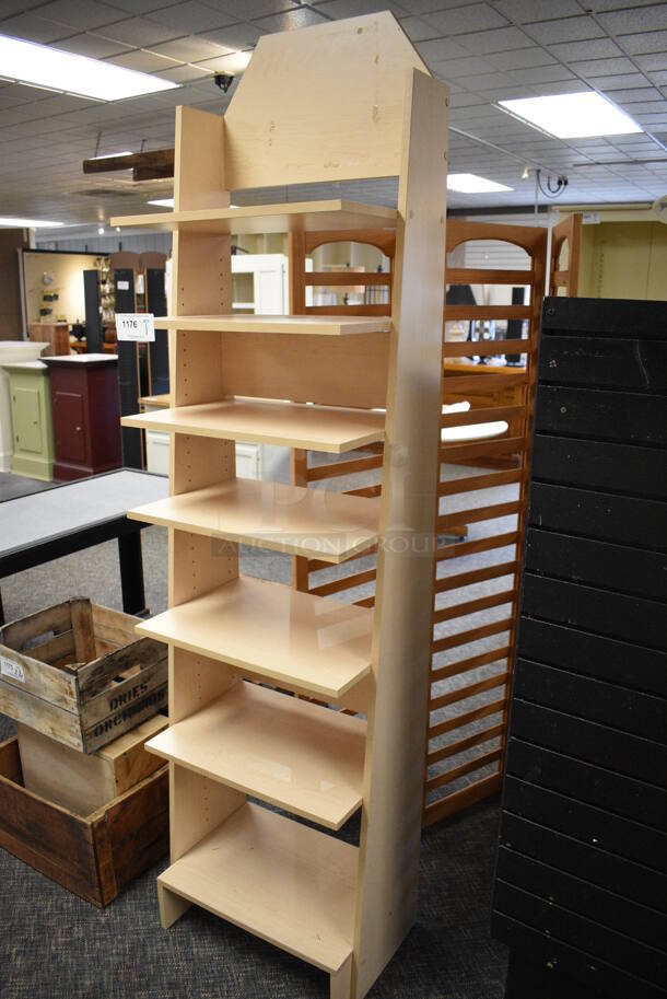 Wooden Shelving Unit. 21.5x14x80. (garden center) - Image 4 of 4