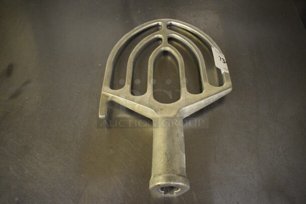 Metal Commercial Paddle Attachment for Mixer. Appears To Be 30 Quart. 10x3x16. (bakery kitchen)