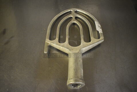 Metal Commercial Paddle Attachment for Mixer. Appears To Be 30 Quart. 10x3x16. (bakery kitchen)