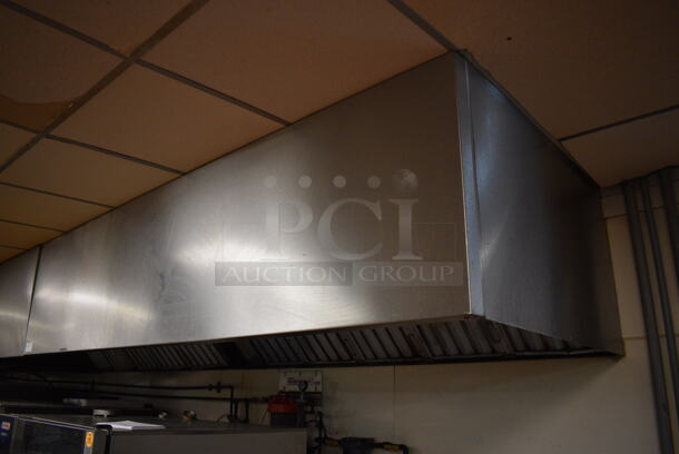 9.25' Stainless Steel Commercial Grease Hood w/ Filters. BUYER MUST REMOVE. 111x48x26. (kitchen) - Image 4 of 5