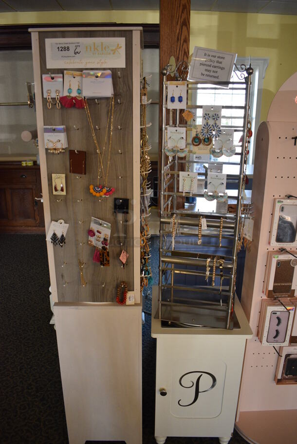 6 Various Racks w/ Contents Including Glasses and Glasses Cases. Includes 13.5x13.5x68. 6 Times Your Bid! (yellow clothing store) - Image 2 of 7