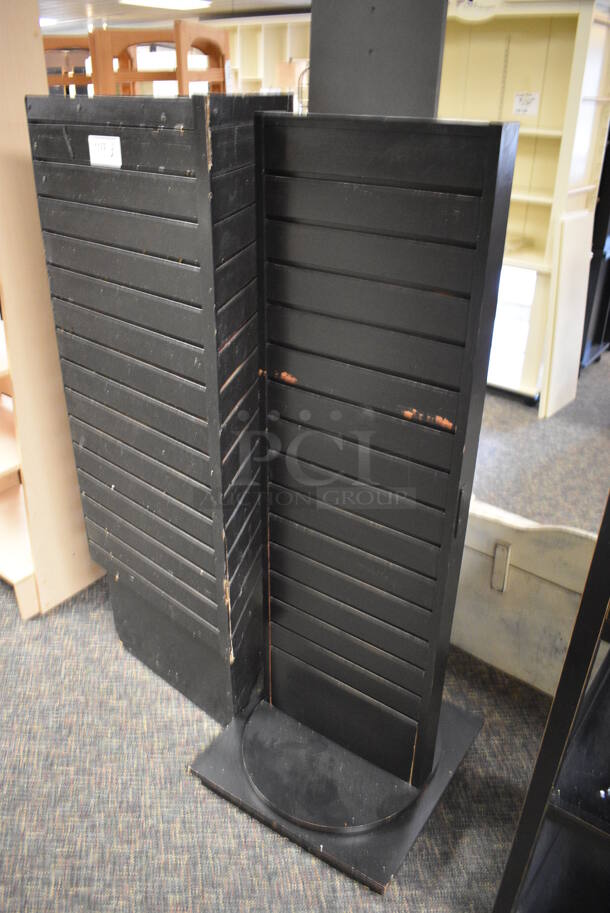 All ONE MONEY! Lot of 2 Black Wooden Stand. 23.5x23.5x59, 21x21x58. (garden center) - Image 4 of 4