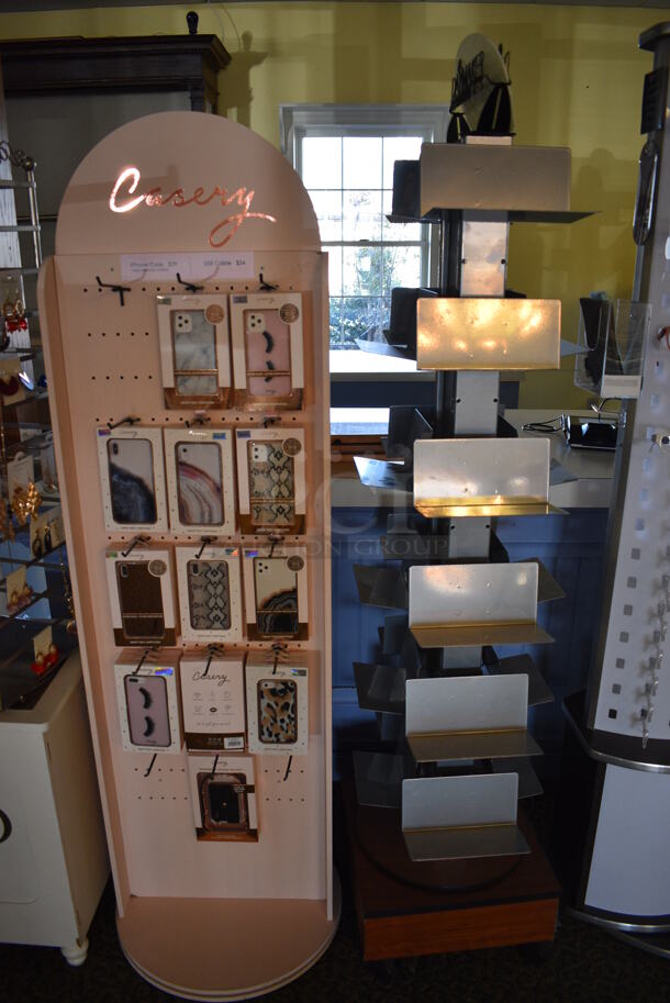 6 Various Racks w/ Contents Including Glasses and Glasses Cases. Includes 13.5x13.5x68. 6 Times Your Bid! (yellow clothing store) - Image 3 of 7