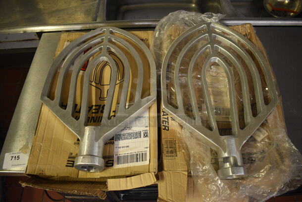 2 Hobart Classic Metal Commercial 80 Quart Flat Beater Paddle Attachment for Mixer. 14x3x21. 2 Times Your Bid! (bakery kitchen) - Image 1 of 6
