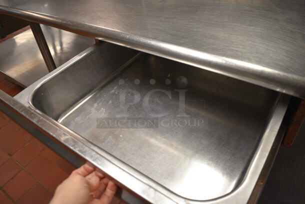 Stainless Steel Commercial Table w/ 2 Drawers and Under Shelf on Commercial Casters. 120x36x34. (kitchen) - Image 3 of 5