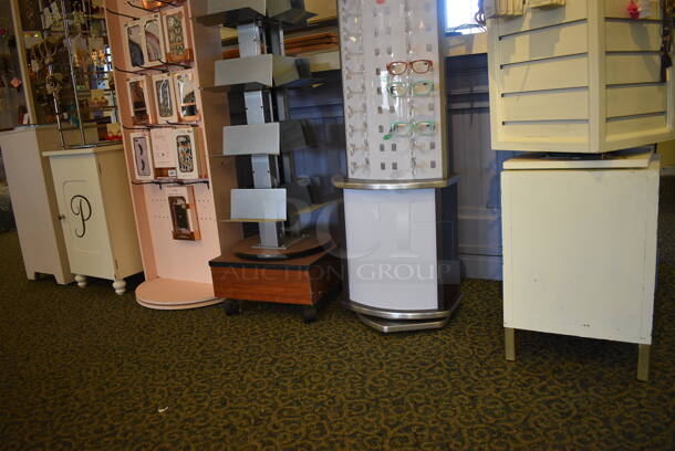 6 Various Racks w/ Contents Including Glasses and Glasses Cases. Includes 13.5x13.5x68. 6 Times Your Bid! (yellow clothing store) - Image 7 of 7