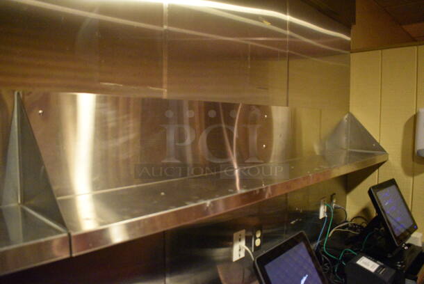 2 Stainless Steel Commercial Wall Mount Shelves. BUYER MUST REMOVE. 77x10x12. 2 Times Your Bid! (main dining room - POS Room) - Image 3 of 4