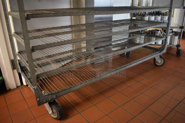 Metal 9 Tier Shelving Unit on Commercial Casters. 69x24x68. (kitchen) - Image 2 of 4