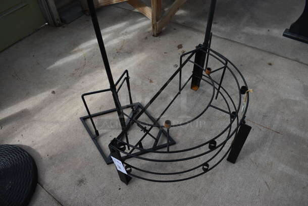 Black Metal Floor Style Rack w/ 2 Colorful Pinwheels. 24x12x84, 23x9x77. (greenhouse) - Image 3 of 5